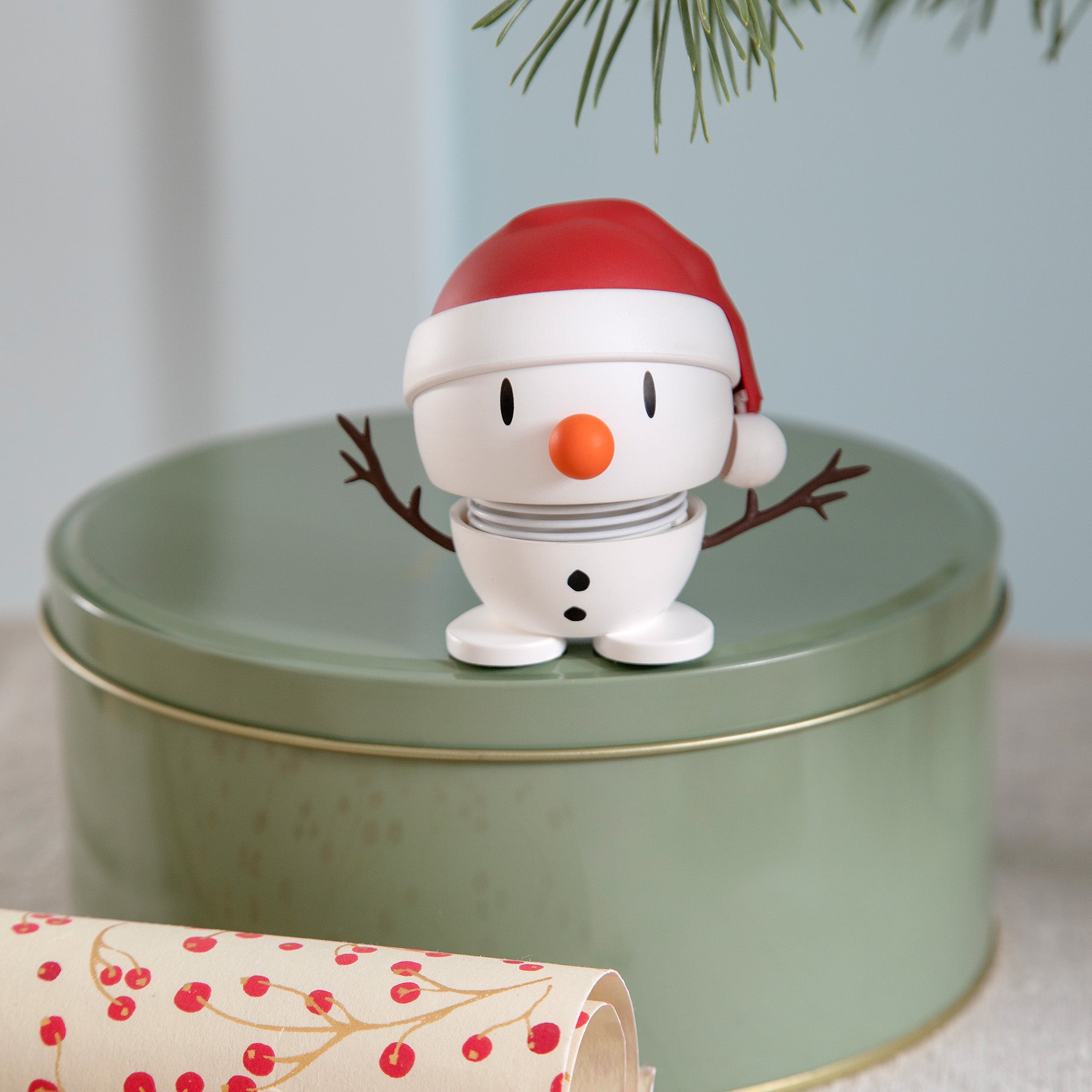 Soft Santa Snowman lille white